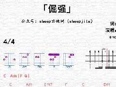 <b>《倔強》吉他譜_五月天_C調(diào)簡單彈唱譜</b>